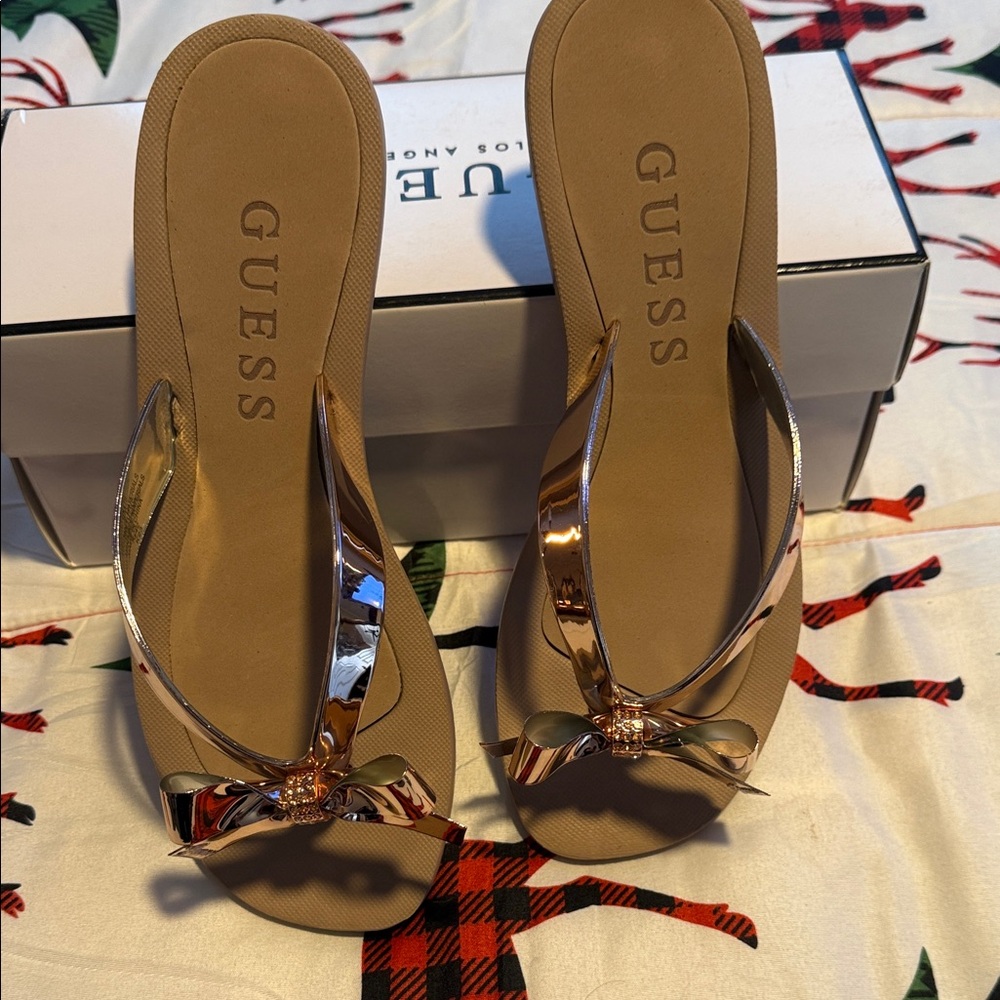 GUESS Women's Gold Sandals